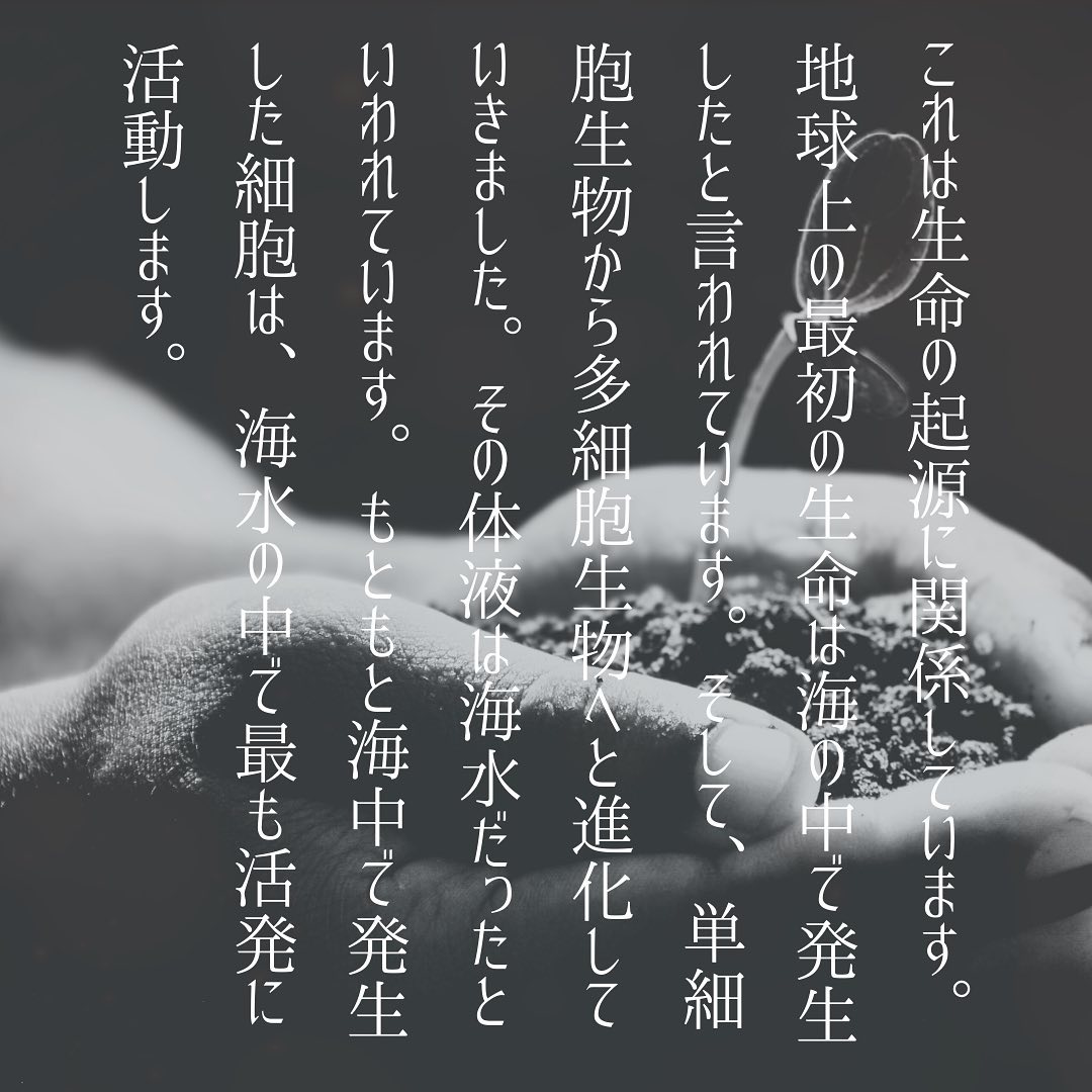 血液と海水の成分がなぜ似ているのか？