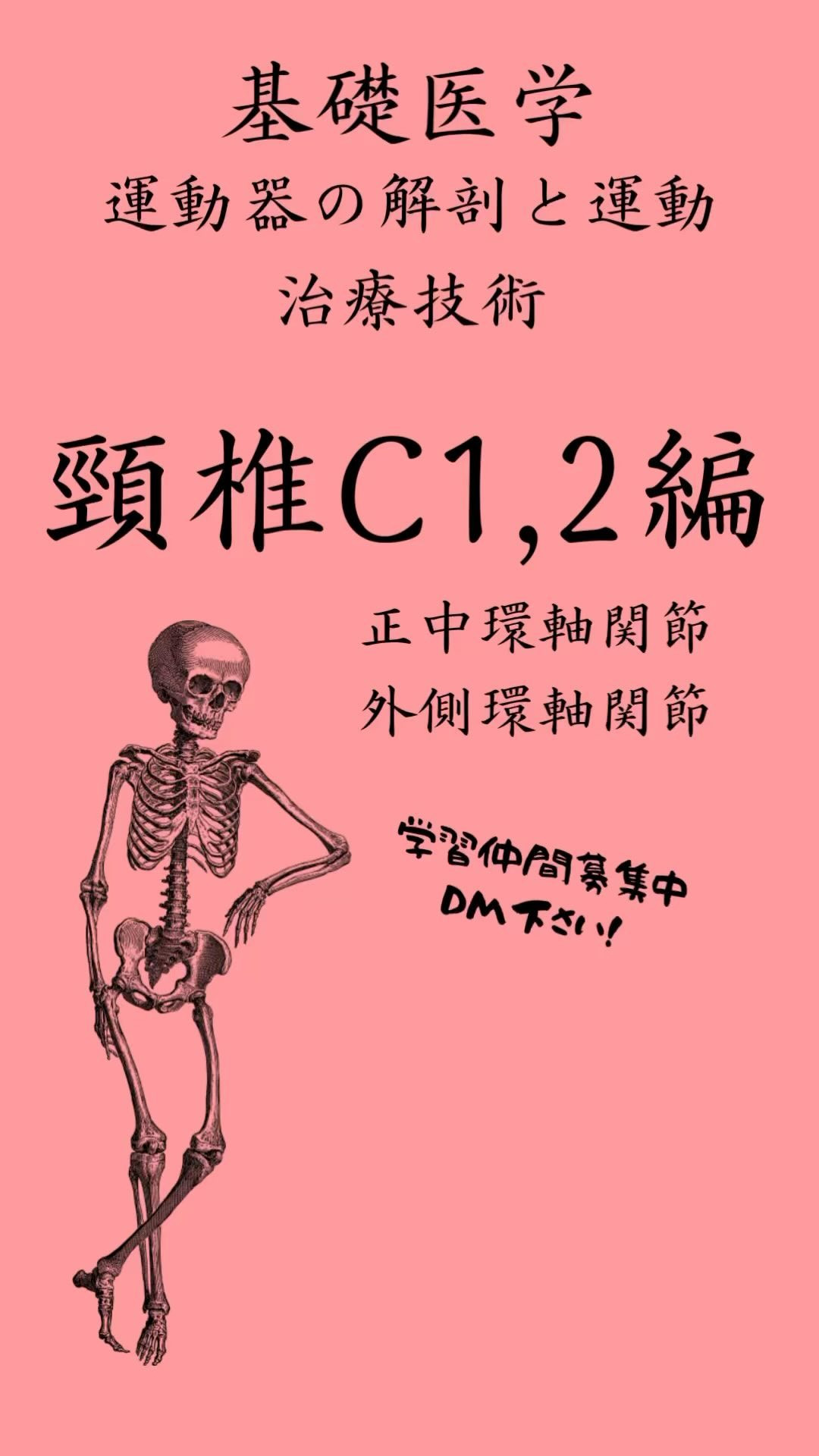 第2頸椎は突起の様になっており第1頸椎の環椎がその軸を中心に...